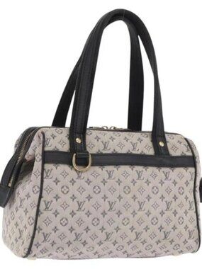 LOUIS VUITTON Monogram Mini Josephine PM Hand Bag Blue M92049 LV Auth 169049A